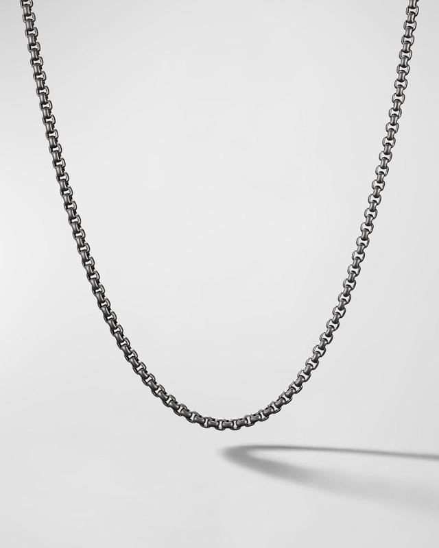 Mens PVD-Coated Stainless Steel Box Chain Necklace Product Image