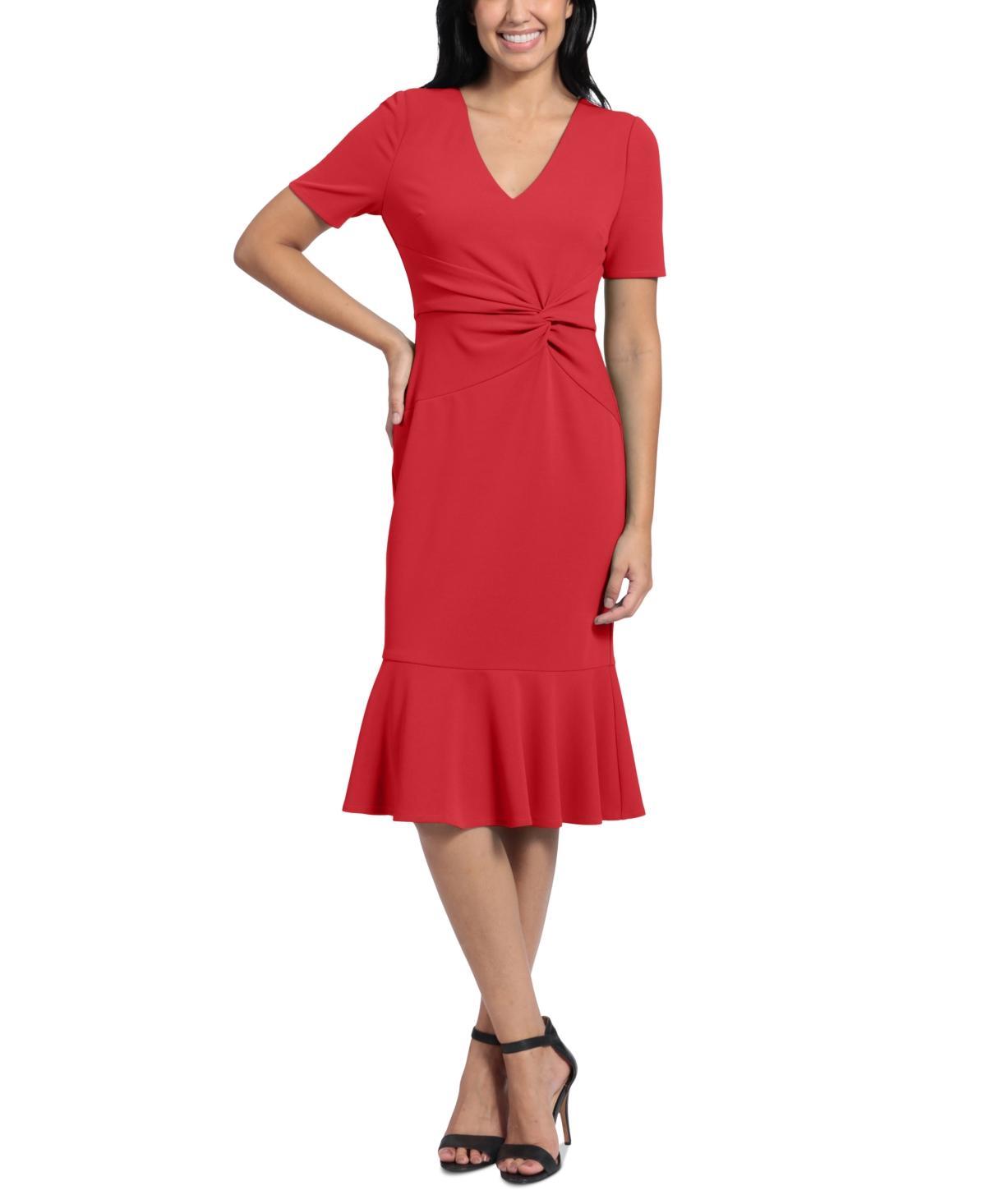 London Times Petite Twisted Sheath Dress Product Image