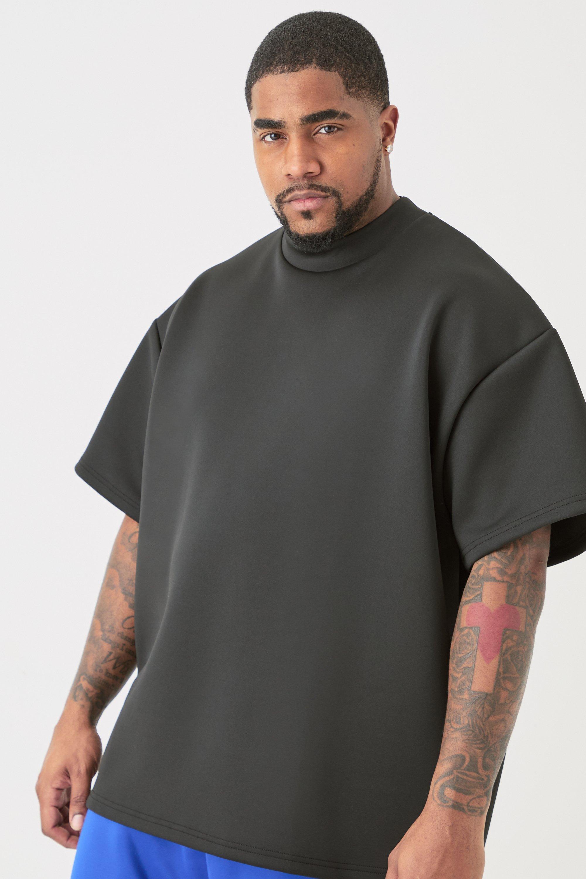 Plus Oversized Scuba T-shirt | boohooMAN USA Product Image