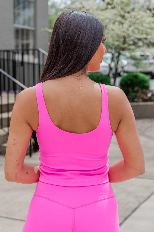 Miles Ahead Magenta V-Neck Tank Bra Top Product Image