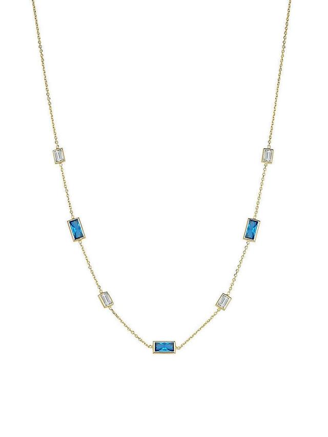 Womens 14K Yellow Gold Fresco Station Necklace Product Image