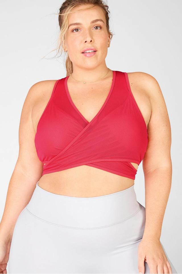 Fabletics Faye Medium Impact Sports Bra II Womens red plus Size 4X Product Image