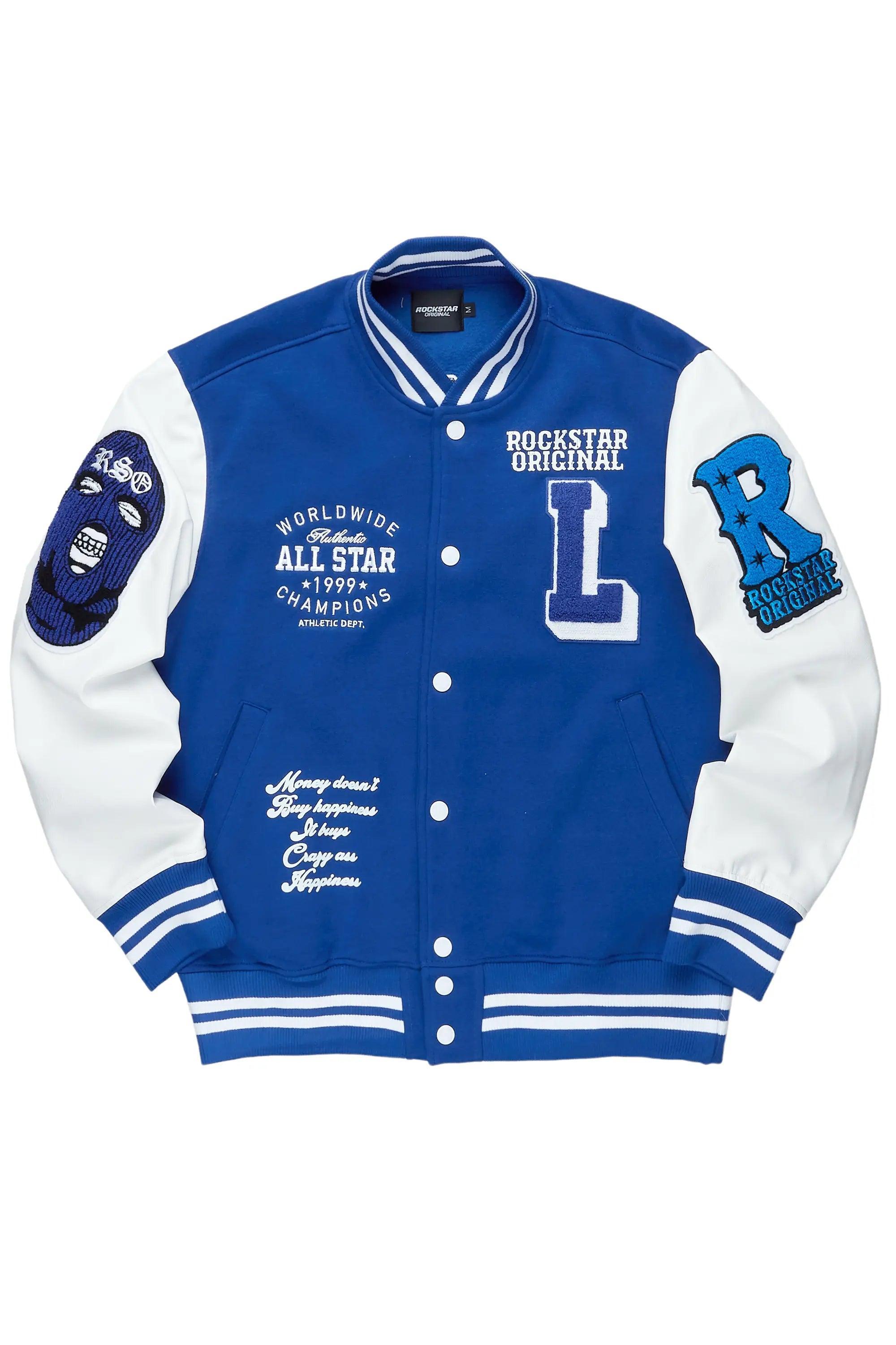 Castillo Royal Blue Varsity Jacket Male Product Image