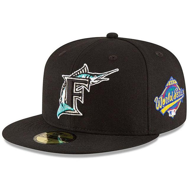 Mens New Era Black Florida Marlins 1997 World Series Wool 59FIFTY Fitted Hat Product Image