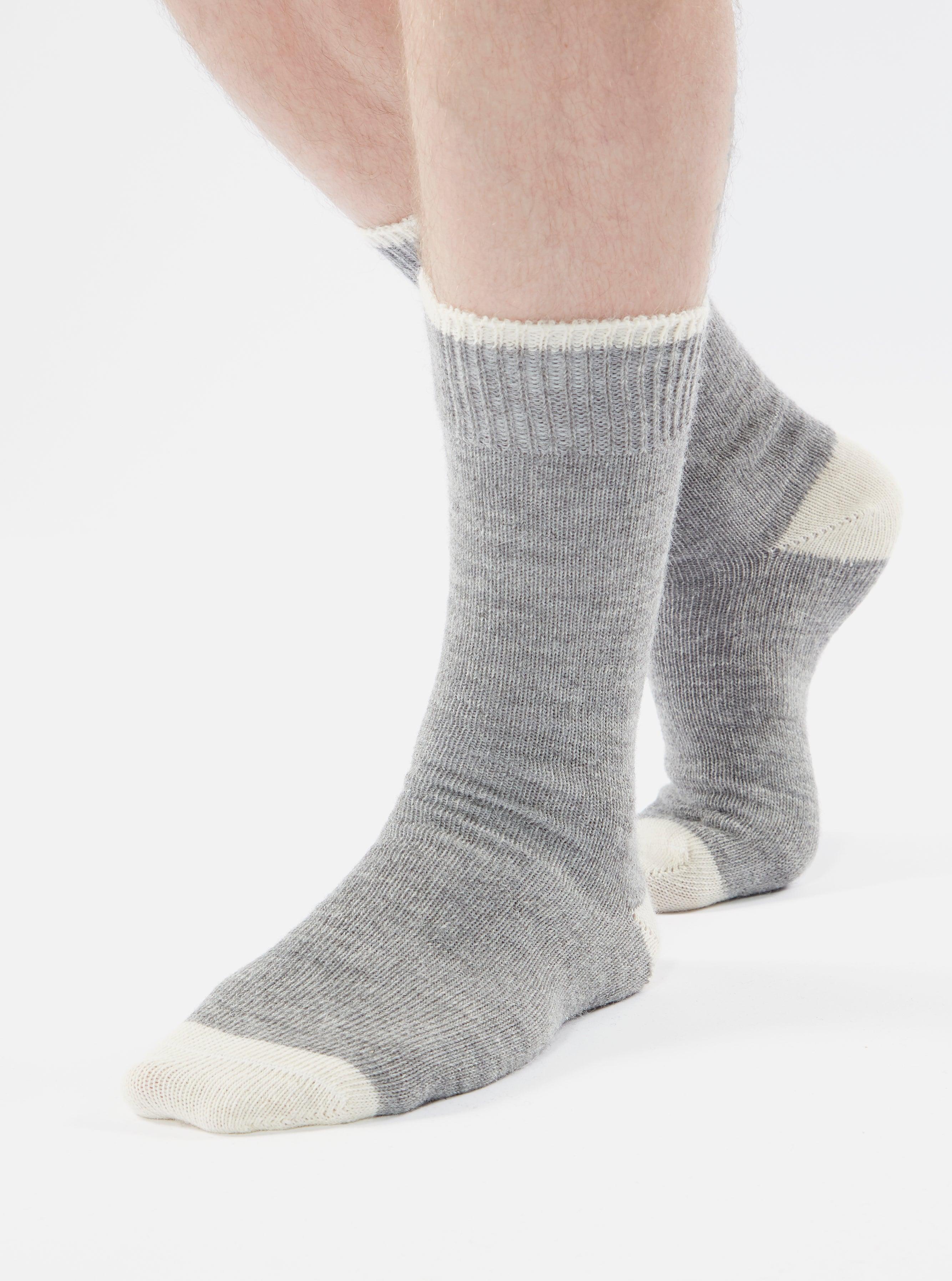 Universal Works Alpaca Sock in Grey Marl Alpaca Wool Product Image