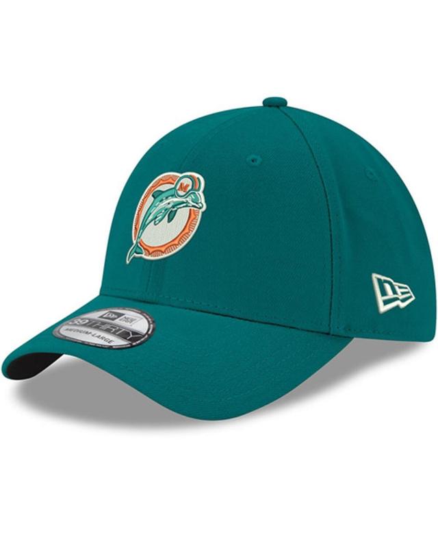 Mens New Era Aqua Miami Dolphins Team Classic Throwback 39THIRTY Flex Hat Turquoise A Product Image