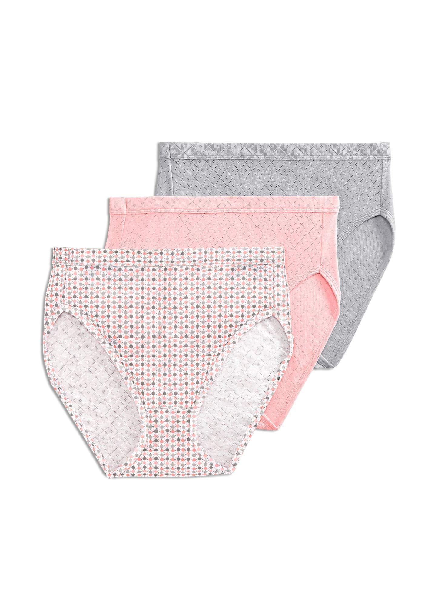 Womens Jockey Elance Breathe 3-pack French Cut Panty Set 1541 Light Pink Product Image