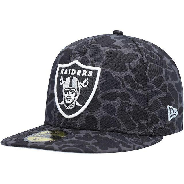 Mens New Era Black Las Vegas Raiders Amoeba Camo 59FIFTY Fitted Hat Product Image