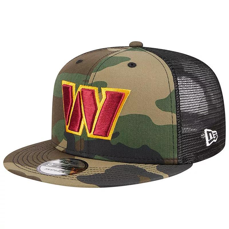 Mens New Era Camo Washington Commanders Main Trucker 9FIFTY Snapback Hat Product Image