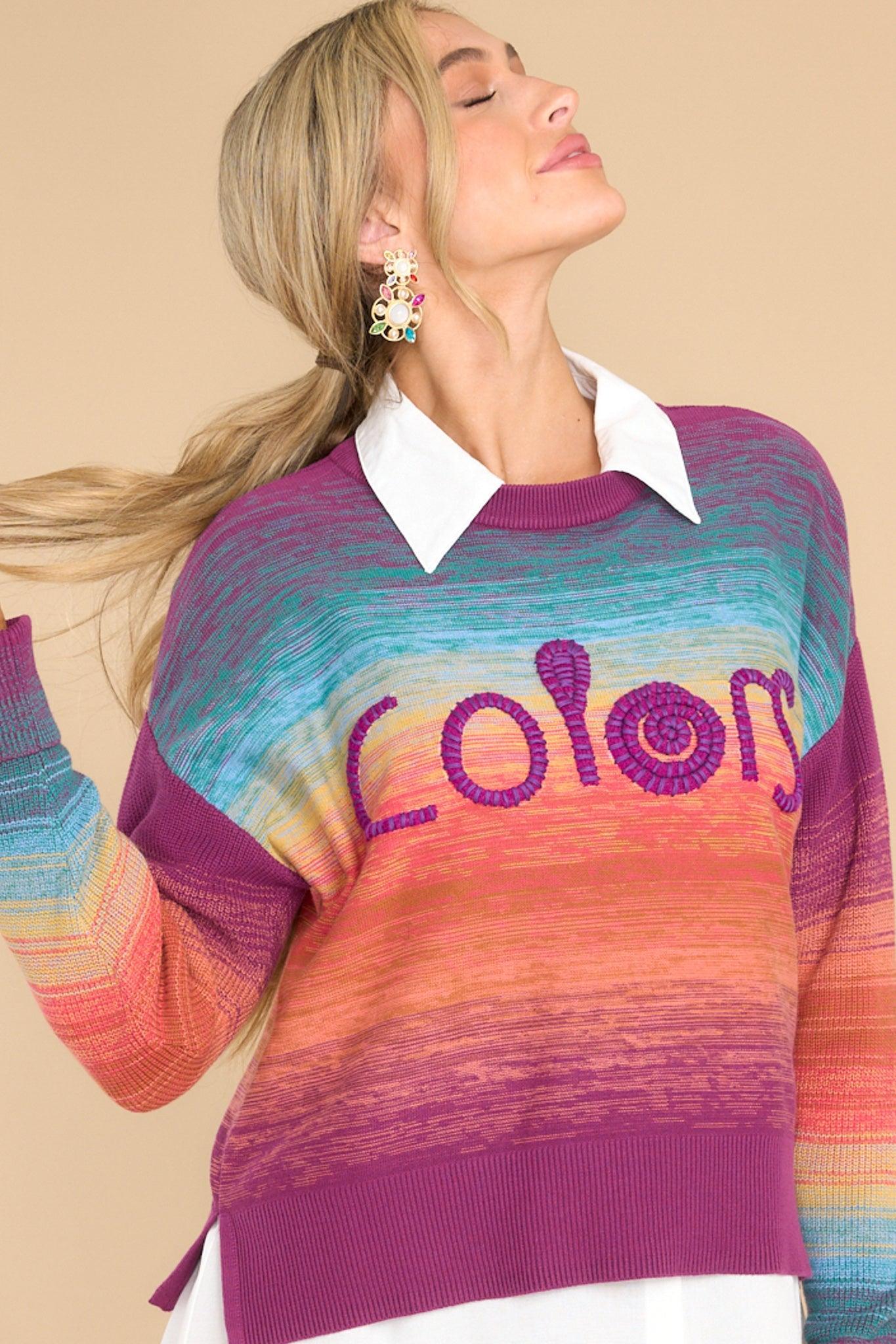 The Marybeth Colors Embroidery Sweater Product Image