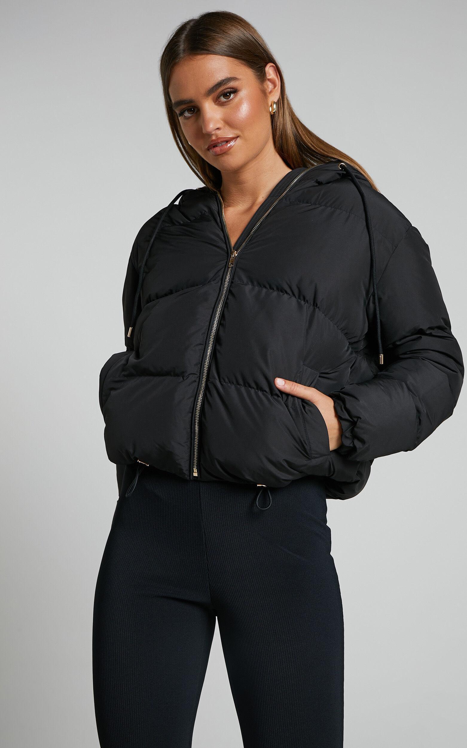 Helgi Jacket - Hooded Puffer Jacket in Black Product Image