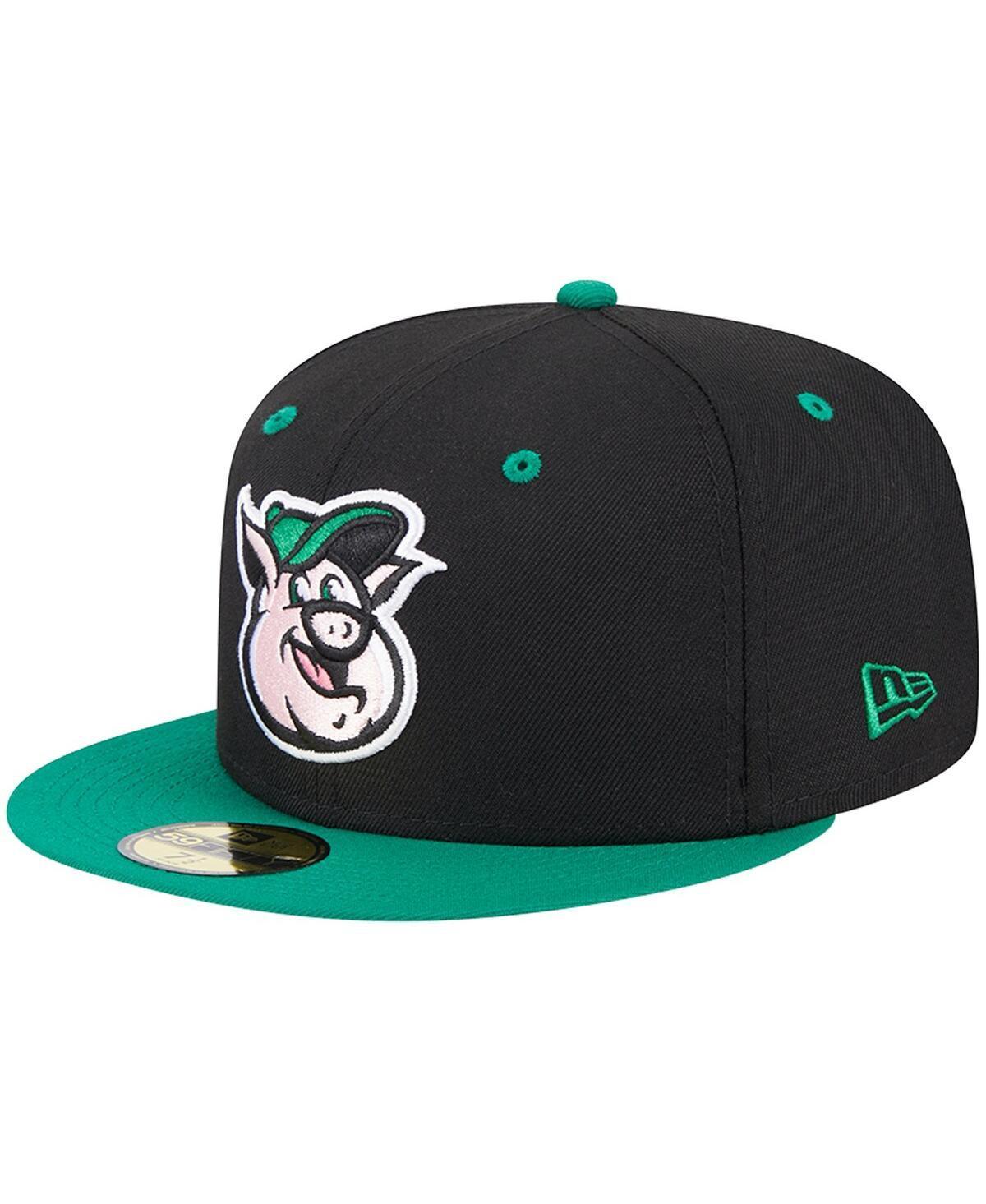 Mens New Era Black Kannapolis Cannon Ballers Theme Nights Kannapolis Qs 59FIFTY Fitted Hat Product Image