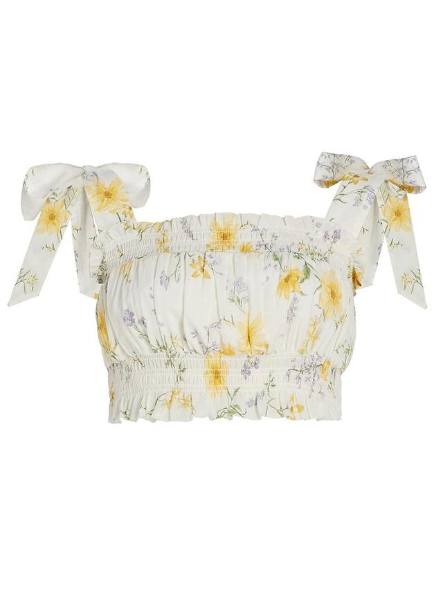 Womens Adaline Floral-Printed Crop Top Product Image