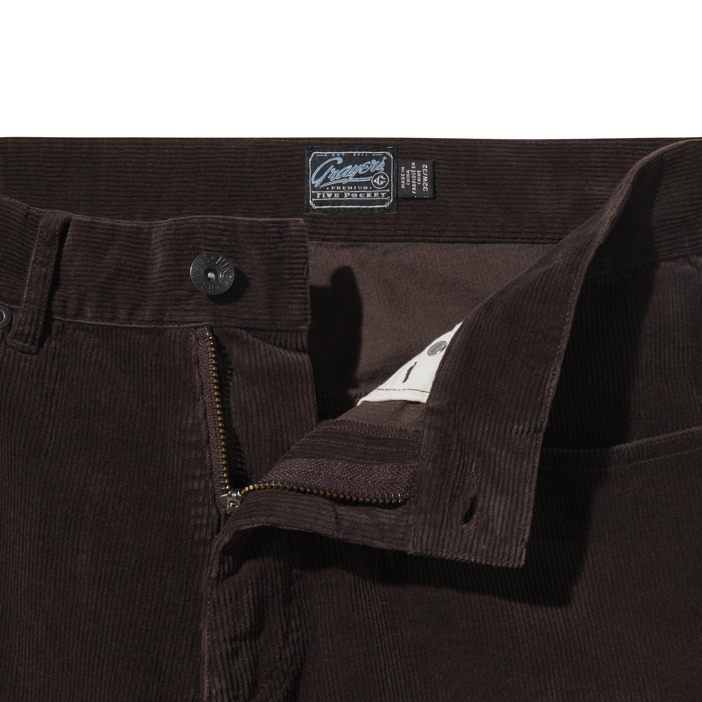 Burlington 5 Pocket Stretch Corduroy  - Coffee Bean Product Image