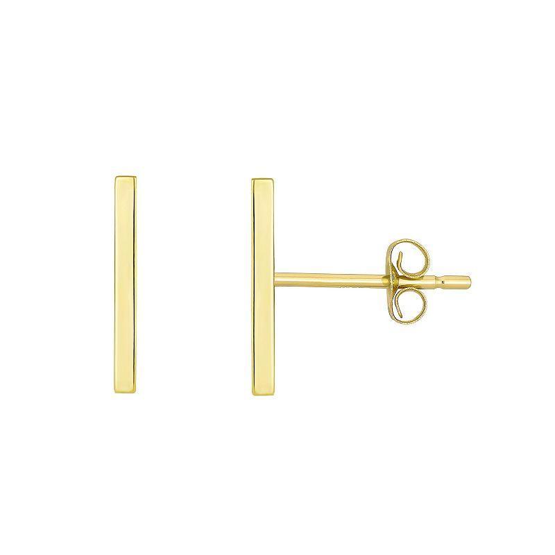 Taylor Grace 10k Gold Bar Stud Earrings, Womens Product Image