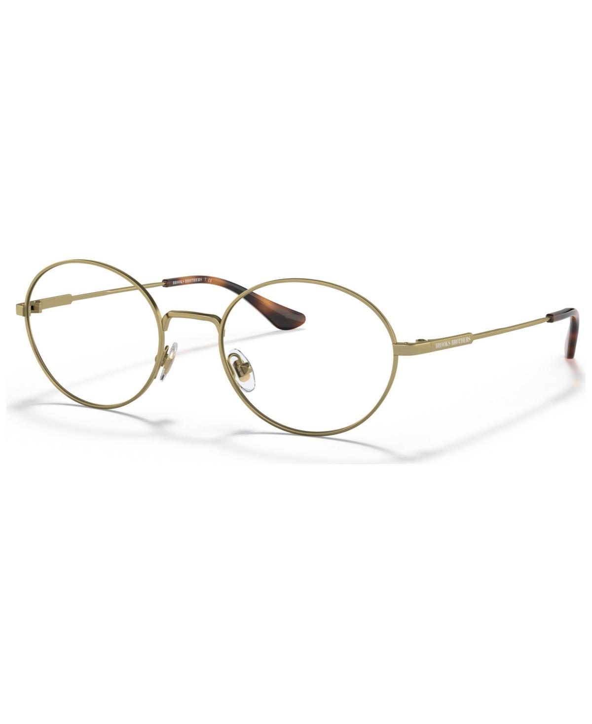 Brooks Brothers Mens Oval Eyeglasses, BB109752-o - Matte Gold-Tone Product Image