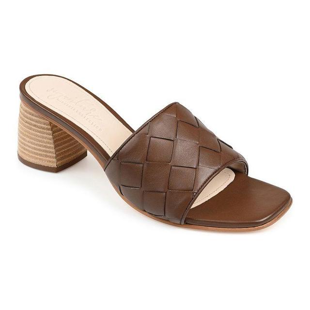 Journee Signature Kellee Woven Leather Sandal Product Image