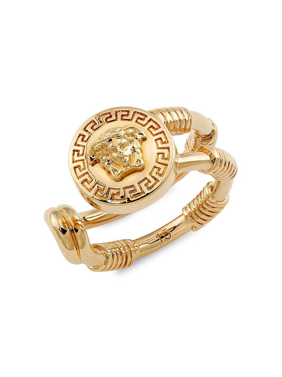 Womens Goldtone Safety Pin Ring Product Image