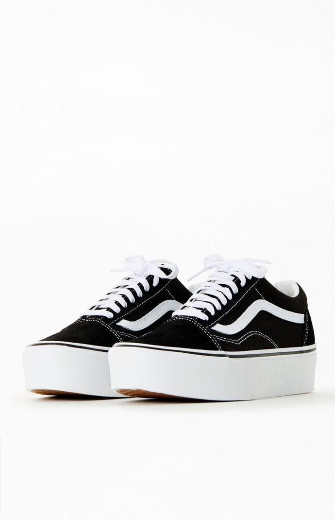 Vans Womens Vans Old Skool Stackform - Womens Shoes Black/White Product Image