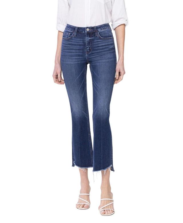 Vervet Womens High Rise Raw Step Hem Kick Flare Jeans Product Image