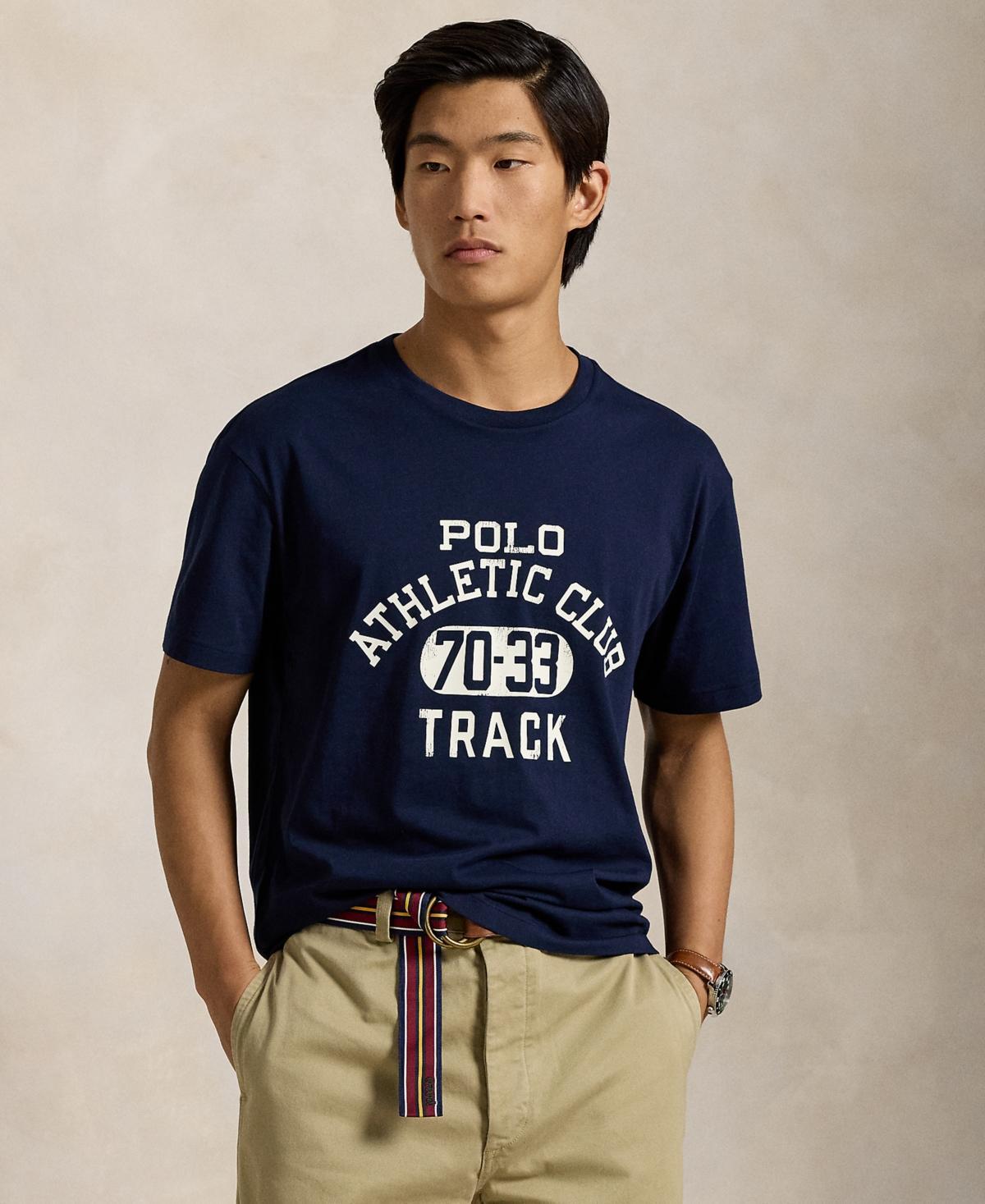 POLO RALPH LAUREN Men's Classic-fit Jersey Graphic T-shirt In Navy Product Image