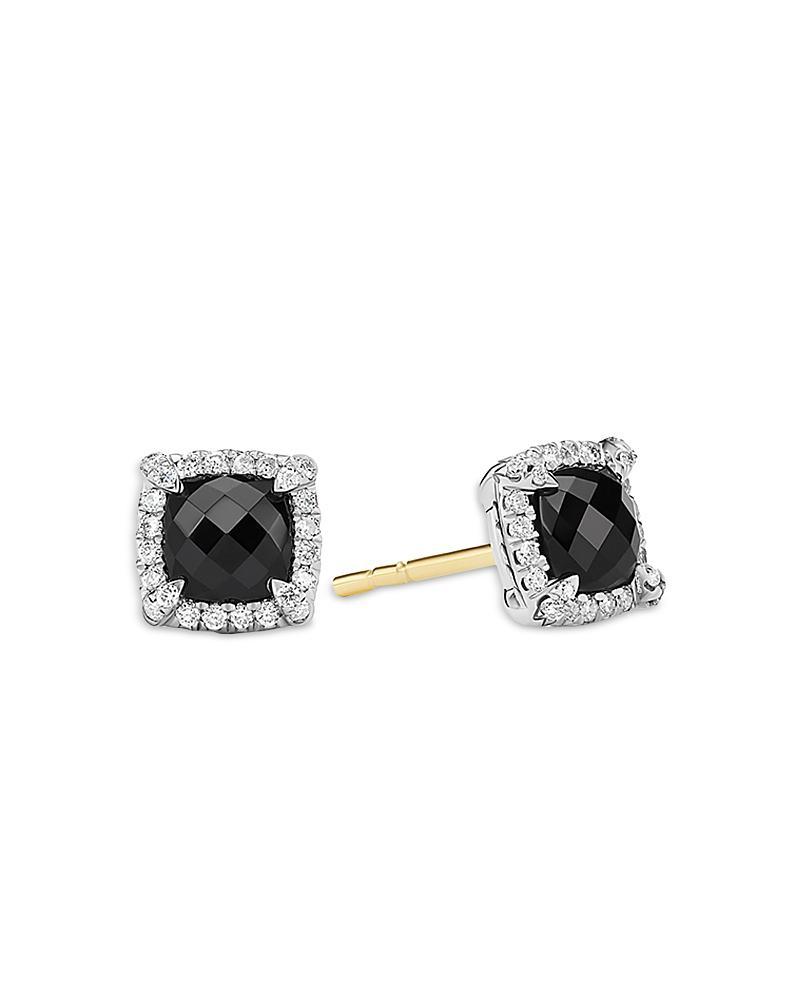 Womens Petite Chtelaine Pav Bezel Stud Earrings With Diamonds Product Image