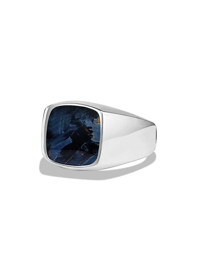 Mens Exotic Stone Signet Ring Product Image