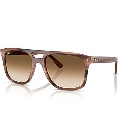 Ray-Ban Mens RB2213 58mm Brown Havana Square Sunglasses Product Image