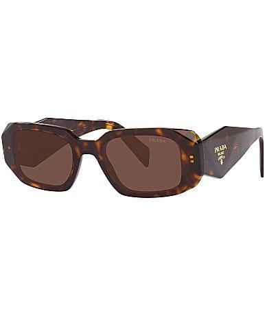 Prada Womens 49mm Glassy Tortoise Rectangle Sunglasses Product Image