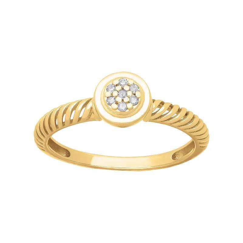 Love Always 10k Gold Diamond Accent Spiral-Shank Ring, Womens Product Image