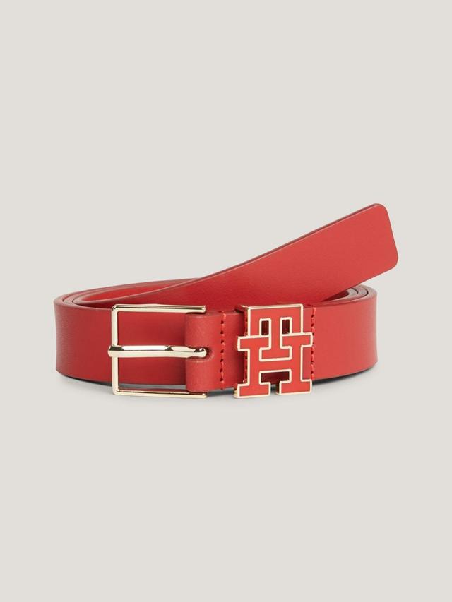 Tommy Hilfiger Women's TH Logo Leather Belt Product Image