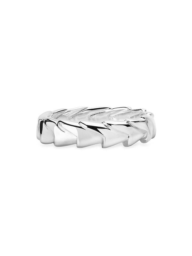 Mens pico Texture Sterling Silver Ring Product Image