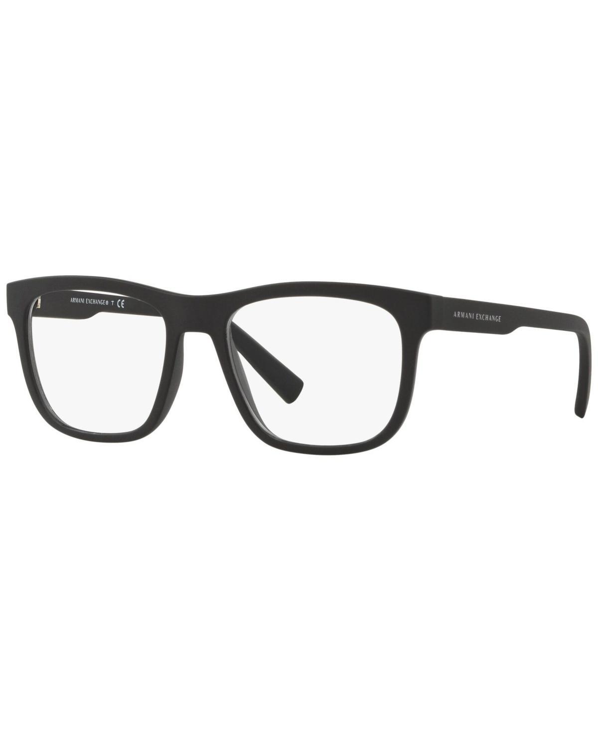 Armani Exchange AX3050 Mens Square Eyeglasses - Matte Blac Product Image