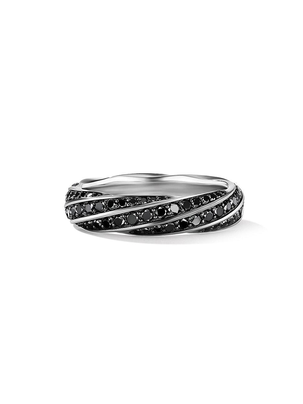 Mens Cable Edge Diamond Band Ring Product Image