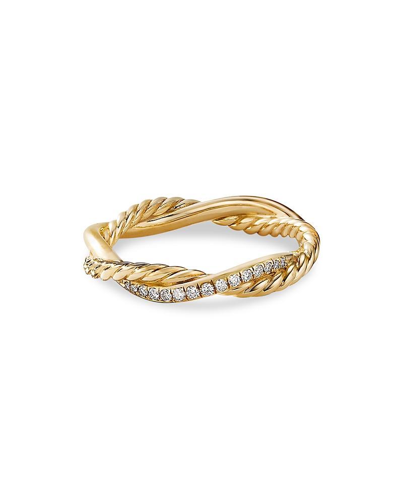 Womens Petite Infinity Twisted Ring In 18K Yellow Gold With Diamonds Product Image