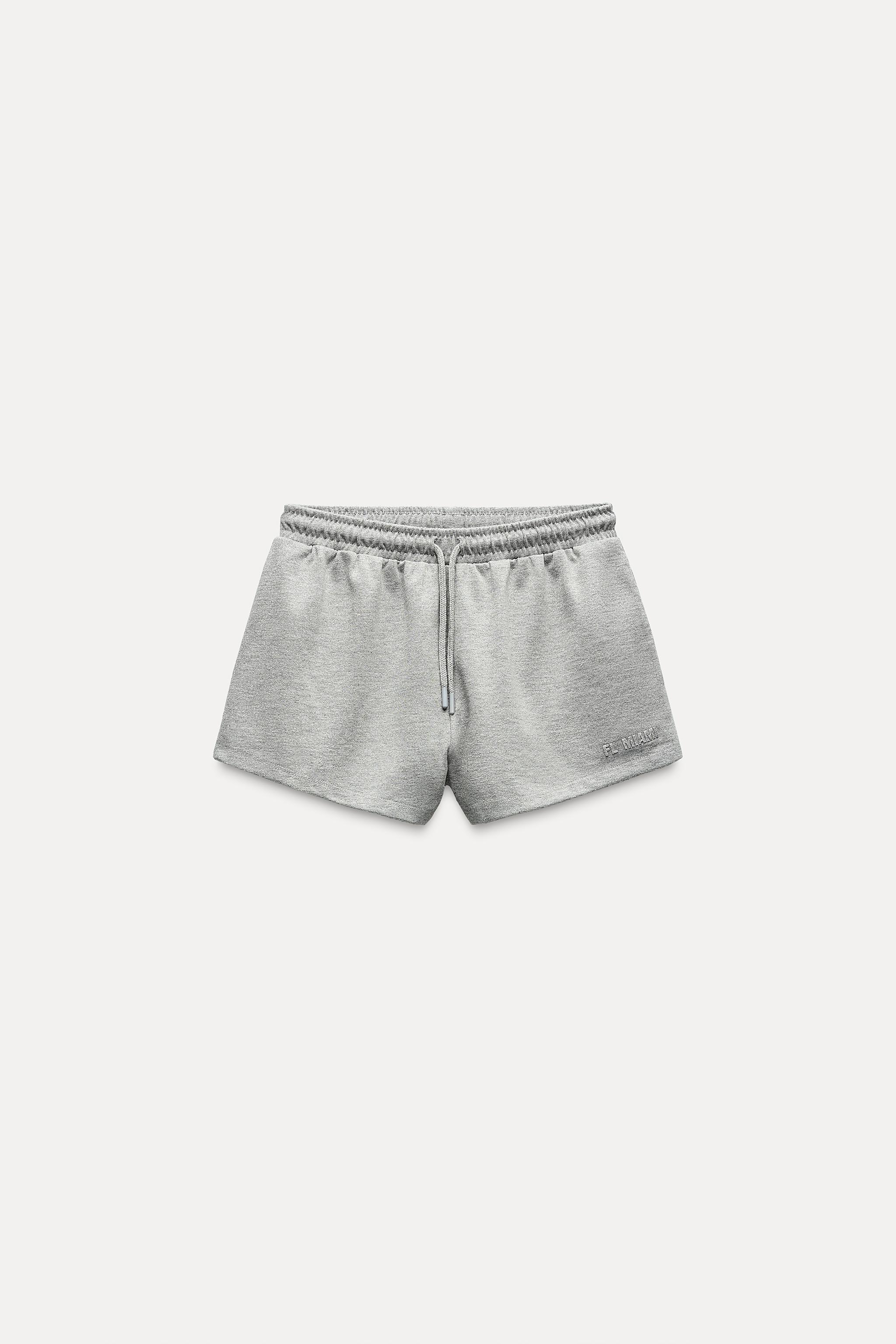 METALLIC THREAD TEXT SHORTS Product Image