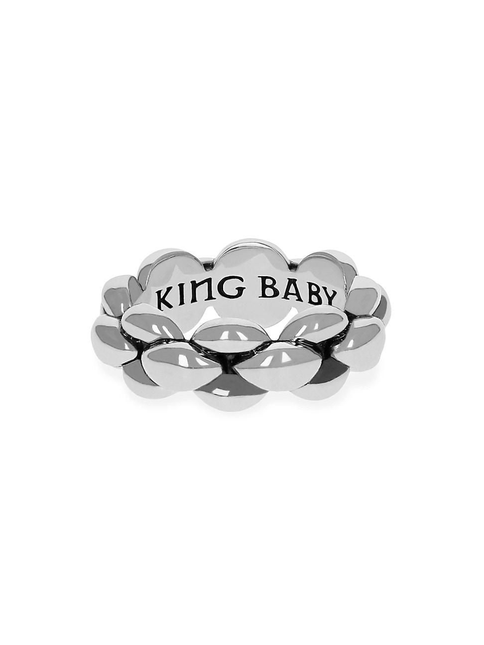 Mens Infinity Link Medium Sterling Silver Ring Product Image