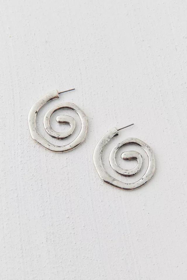 Swirly Burnished Hoop Earring Product Image