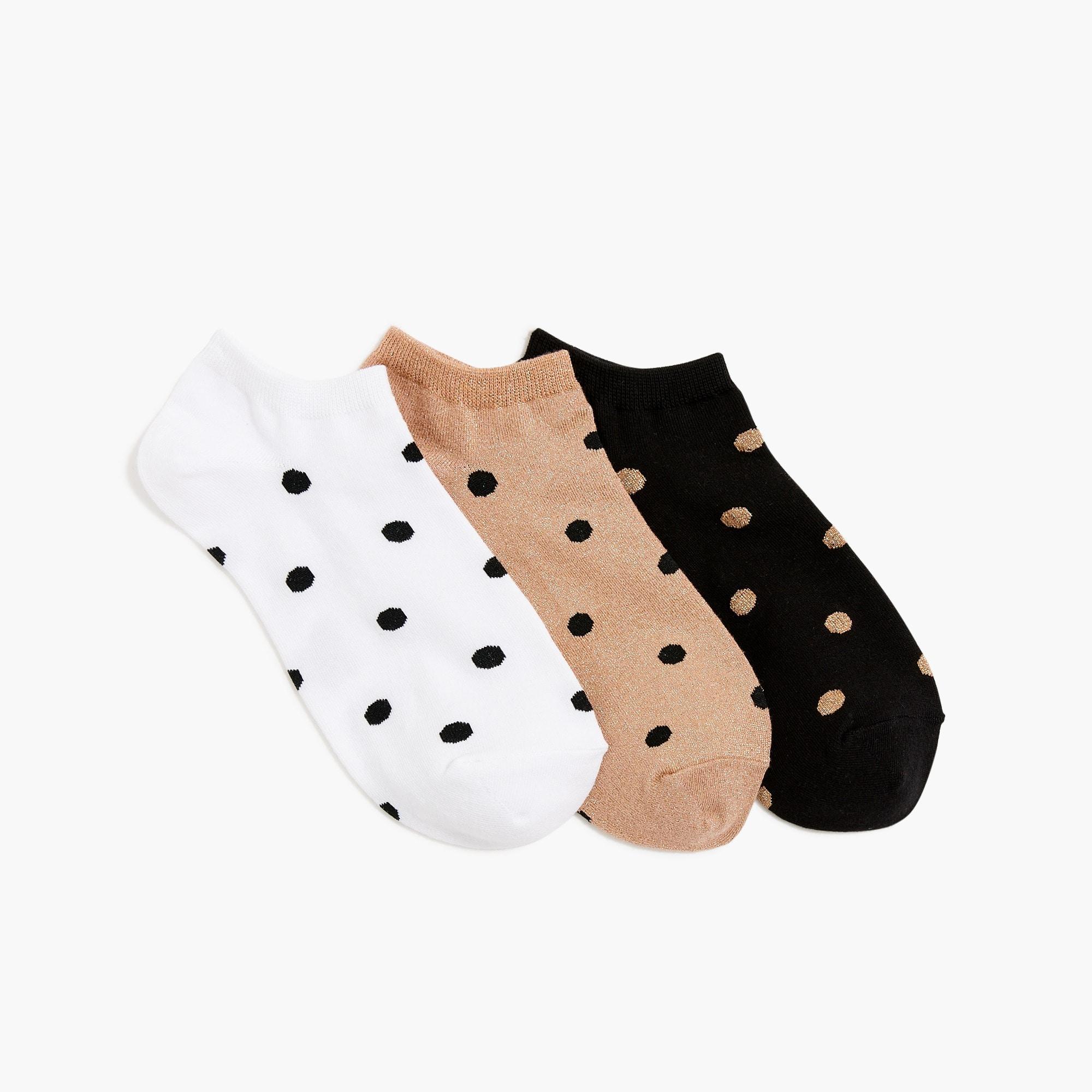 Polka-dot ankle socks three-pack Product Image