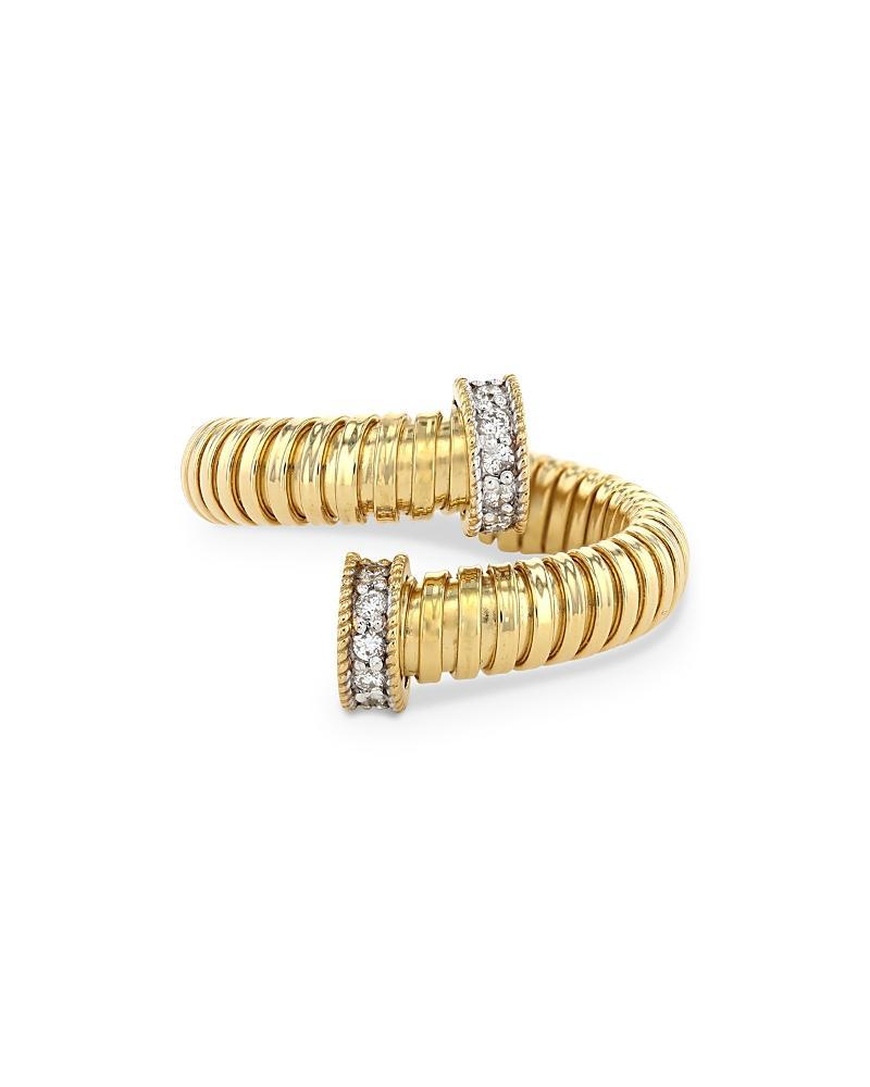 Alberto Milani 18K Yellow Gold Via Mercanti Diamond Tubogas Wrap Ring Product Image