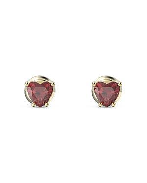 Womens Stilla Goldtone & Crystal Heart Stud Earrings Product Image