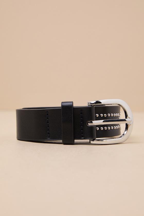 Western Bestie Black Studded Belt Product Image