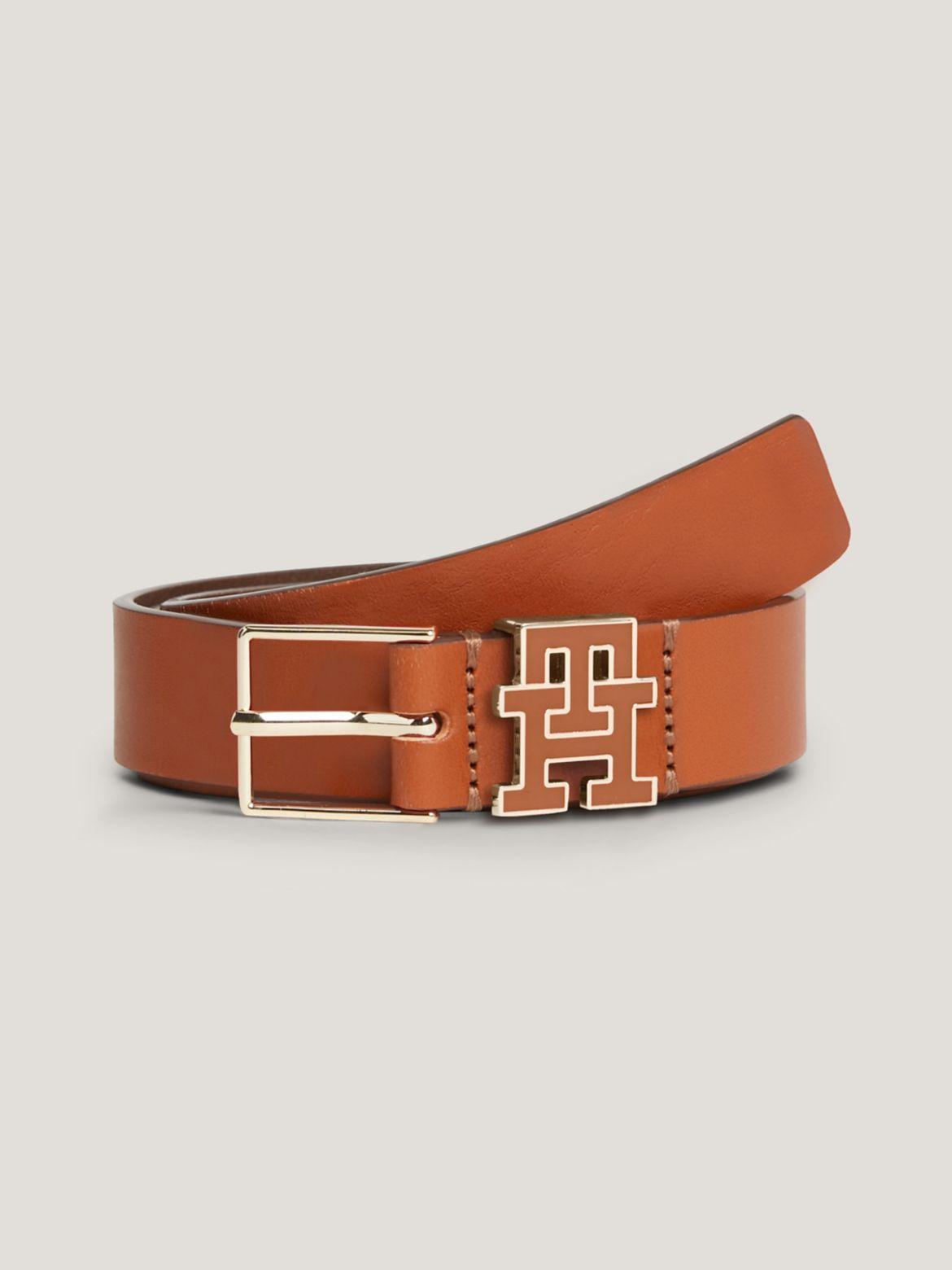 Tommy Hilfiger Women's TH Logo Leather Belt Product Image