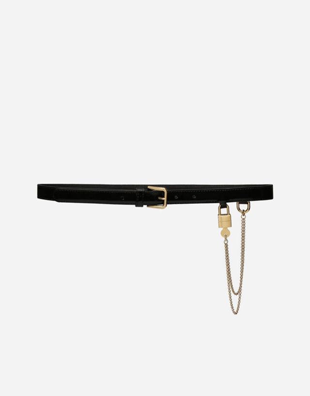 Belt With Chain In Black Product Image