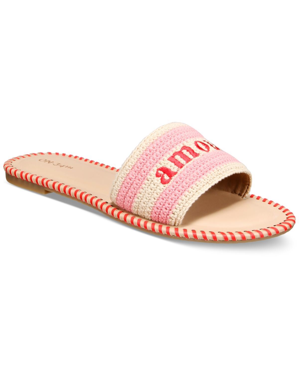 On 34th Womens Madelyn Slip-On Woven Flat Sandals, Created for Macys - Natural Product Image