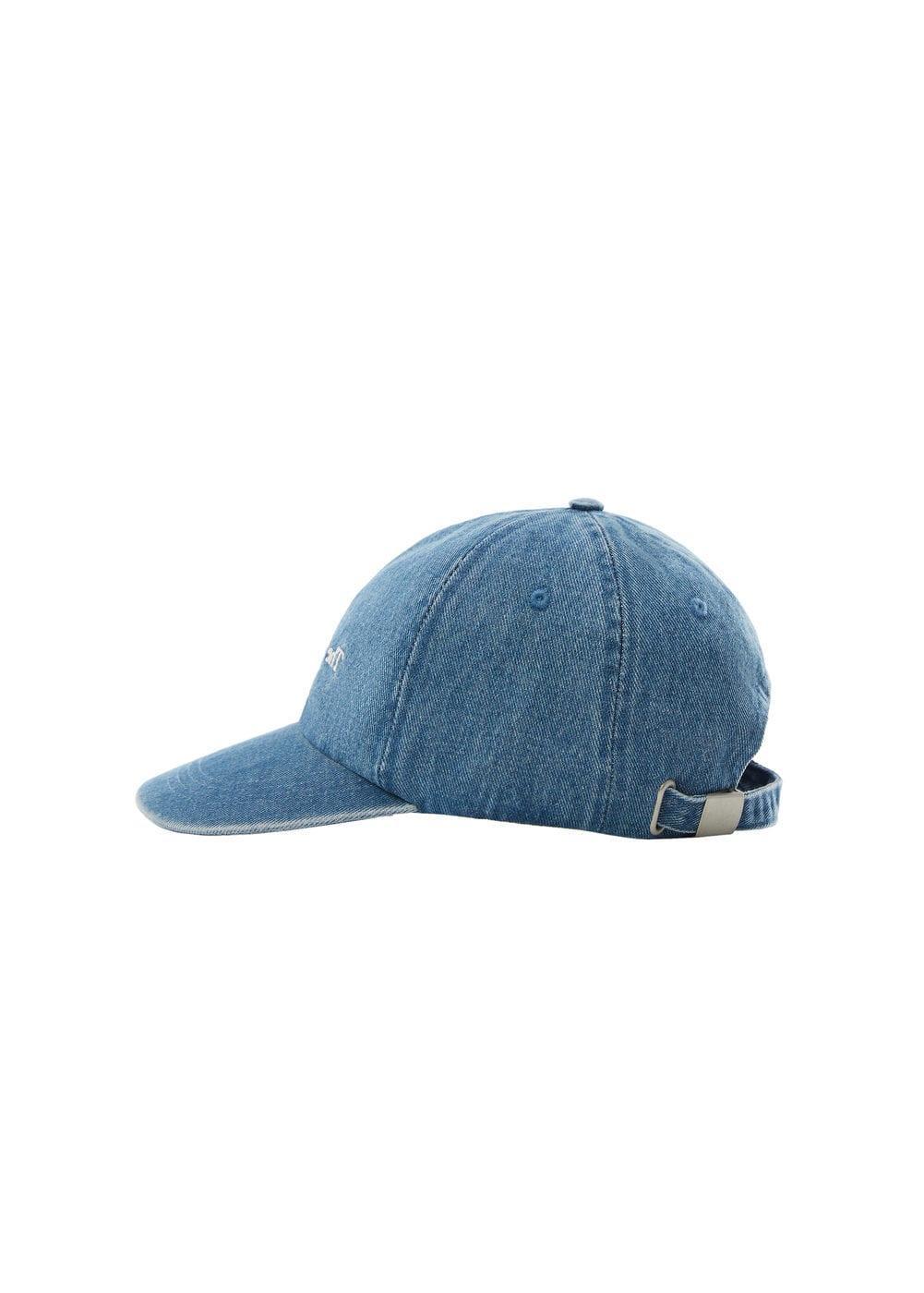 MANGO - Denim cap with message - One size - Women Product Image