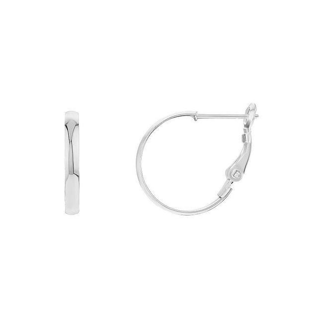 PRIMROSE Sterling Silver Hoop Earrings, Womens, Grey Product Image