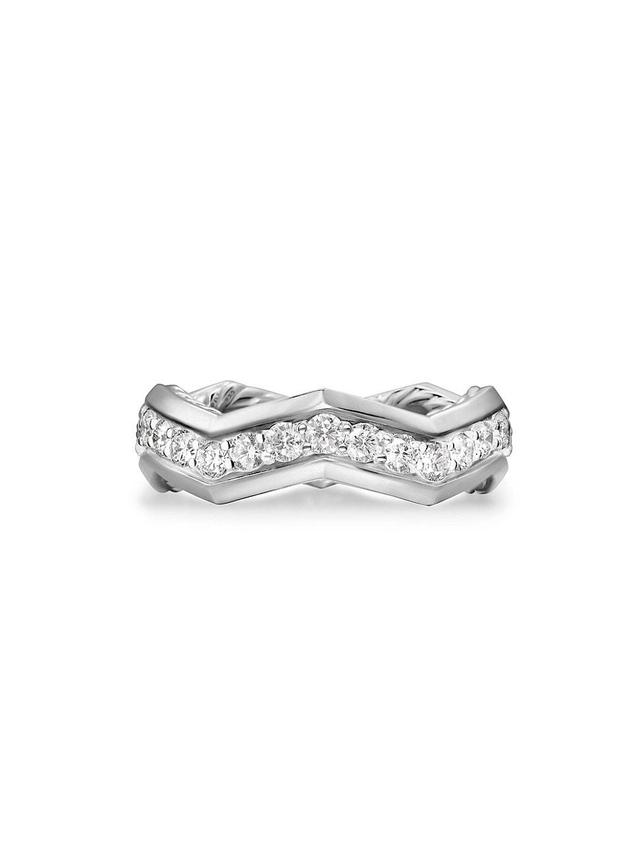 Womens Zig Zag Stax Ring in Sterling Silver Product Image