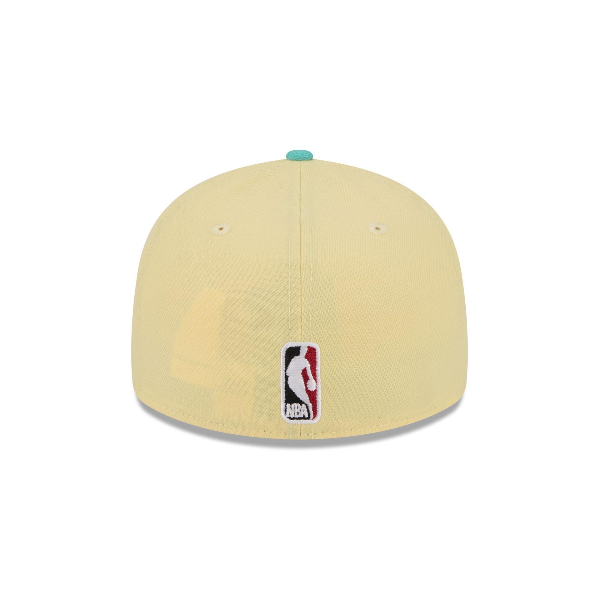 Miami Heat Soft Yellow Low Profile 59FIFTY Fitted Hat Male Product Image