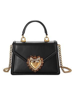 Dolce & Gabbana Mini Devotion Leather Top Handle Bag Product Image